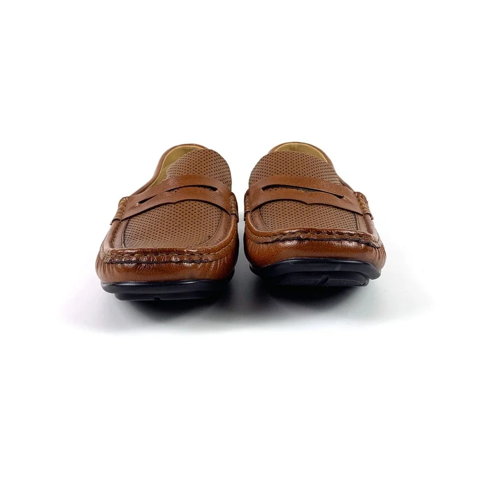 Fortune by Liberty Penny Loafers Mens Sz 11 US 44 Euro Cognac Leather Upper READ
